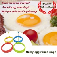  NUIBY Non Stick Fried Egg Cooking Mold - Pancakes Maker Molds